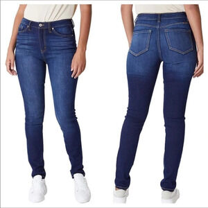 KanCan High Rise Curvy Denim Blue Jeans Color Distressed 7 27 Dark Wash Pants